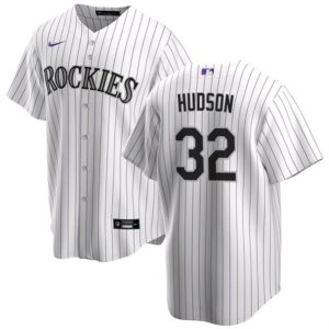 Men Colorado Rockies #32 Dakota Hudson White Cool Base Stitched Baseball Jersey