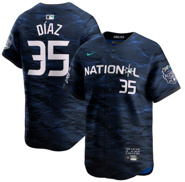 Men Colorado Rockies #35 Elias Diaz Royal 2023 All-star Stitched Baseball Jersey