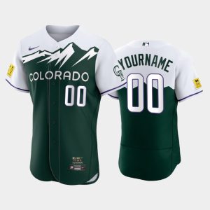 Men Colorado Rockies Active Player Custom 2022 Green City Connect Flex Base Stitched Jersey