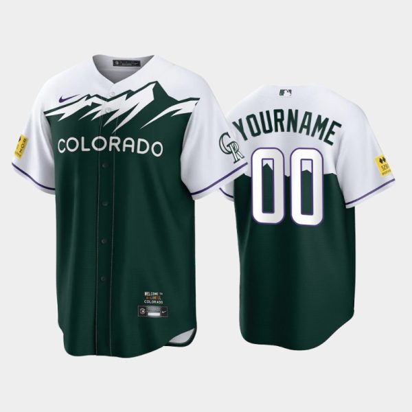 Men Colorado Rockies Active Player Custom 2022 Green City Connect Stitched Baseball Jersey