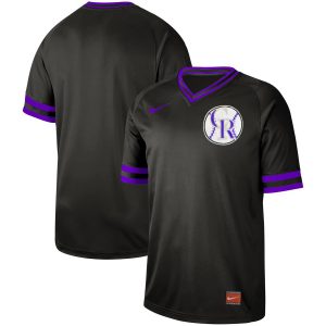 Men Colorado Rockies Blank Black Cooperstown Collection Legend Stitched MLB Jersey