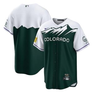 Men Colorado Rockies Blank Green 2022 City Connect Stitched Baseball Jersey