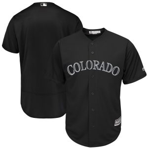 Men Colorado Rockies Majestic Black 2019 Players' Weekend Team Stitched MLB Jersey