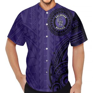 Men Colorado Rockies Purple Baseball Jersey