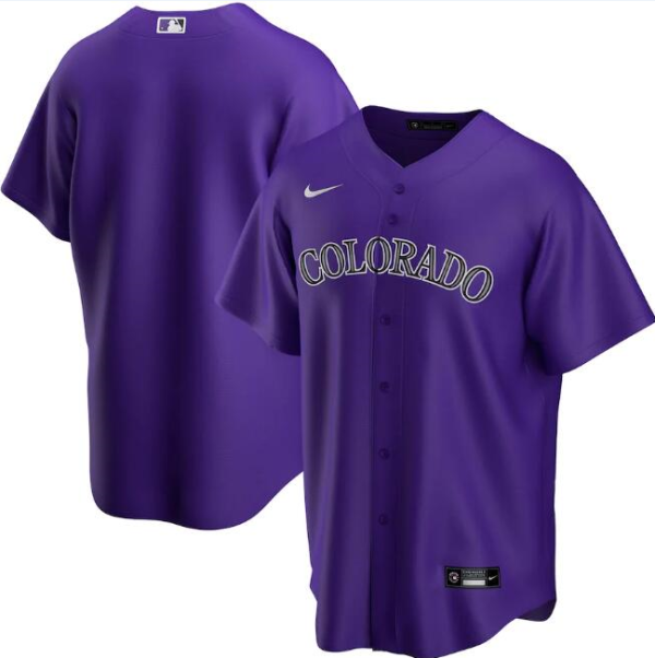 Men Colorado Rockies Purple Cool Base Stitched MLB Jersey