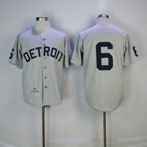 Men Detriot Detroit Tigers #6 Al Kaline Gray 1968 Mitchell & Ness Stitched MLB Jersey