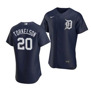 Men Detroit Tigers #20 Spencer Torkelson Navy Flex Base Stitched Jersey