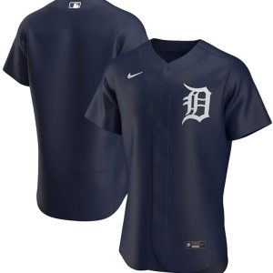 Men Detroit Tigers Blank Navy Flex Base Stitched MLB Jersey