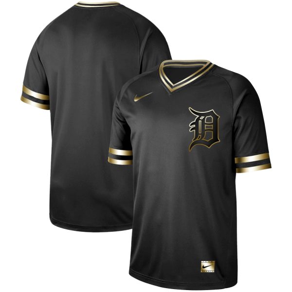 Men Detroit Tigers Navy Black Gold Stitched MLB Jersey