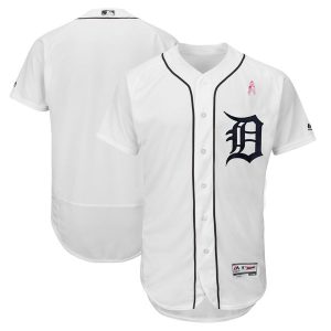 Men Detroit Tigers White 2018 Mother's Day Flexbase Stitched MLB Jersey