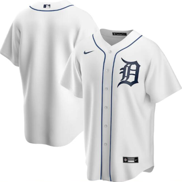 Men Detroit Tigers White Cool Base Stitched MLB Jersey