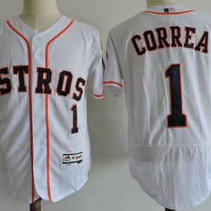 Men Houston Astros #1 Carlos Correa Gray Elite Stitched MLB Jersey