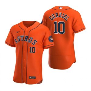 Men Houston Astros #10 Yuli Gurriel Orange Flex Base Stitched Jersey