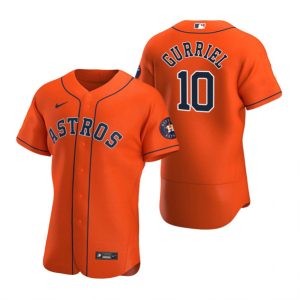 Men Houston Astros #10 Yuli Gurriel Orange Flex Base Stitched Jersey