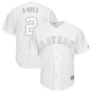 Men Houston Astros #2 Alex Bregman "A-Breg" Majestic White 2019 Players' Weekend Pick-A-Player Replica Roster Stitched MLB Jersey