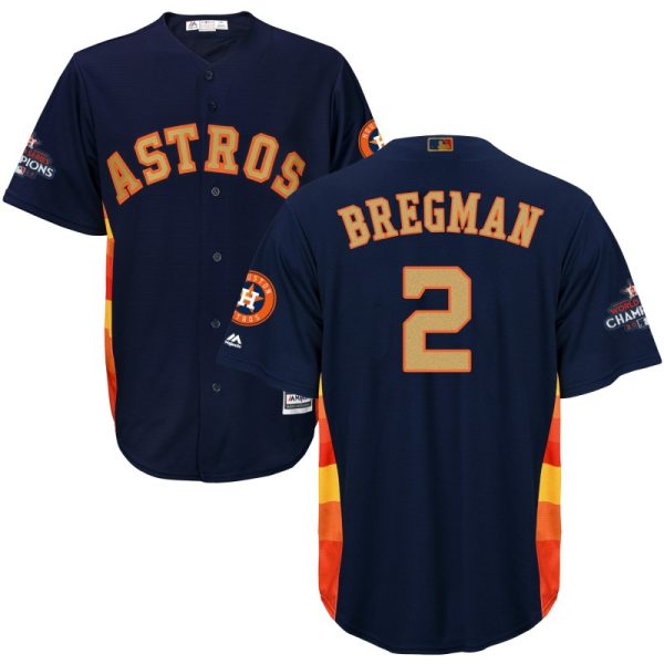 Men Houston Astros #2 Alex Bregman Navy 2018 Orange Program Cool Base Stitched MLB Jersey