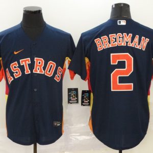 Men Houston Astros #2 Alex Bregman Navy Cool Base Stitched MLB Jersey