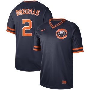 Men Houston Astros #2 Alex Bregman Navy Cooperstown Collection Legend Stitched MLB Jersey