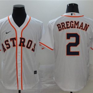 Men Houston Astros #2 Alex Bregman White Cool Base Stitched MLB Jersey