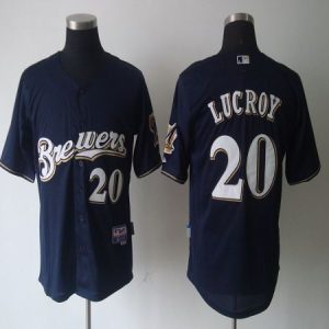 Milwaukee Brewers #20 Jonathan Lucroy Blue Cool Base Stitched MLB Jersey