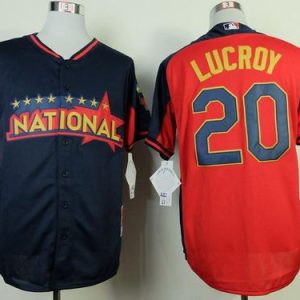 Milwaukee Brewers #20 Jonathan Lucroy Navy/Red National League 2014 All Star BP Stitched MLB Jersey