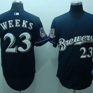 Milwaukee Brewers #23 Rickie Weeks Stitched Blue MLB Jersey