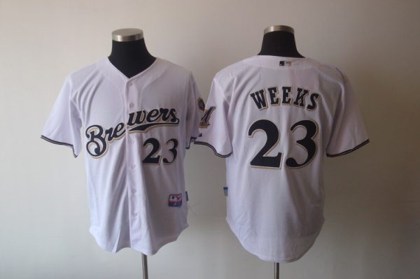 Milwaukee Brewers #23 Rickie Weeks Stitched White MLB Jersey