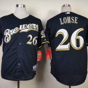 Milwaukee Brewers #26 Kyle Lohse Navy Blue Cool Base Stitched MLB Jersey