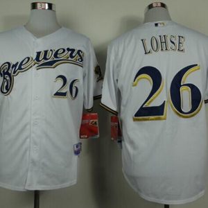 Milwaukee Brewers #26 Kyle Lohse White Cool Base Stitched MLB Jersey