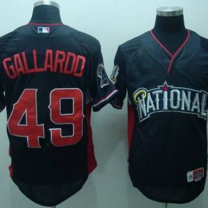 Milwaukee Brewers #49 Yovani Gallardo Blue Nation League 2010 All Star BP Stitched MLB Jersey