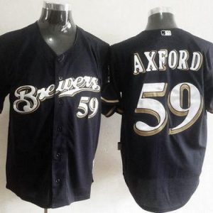 Milwaukee Brewers #59 John Axford Blue Cool Base Stitched MLB Jersey