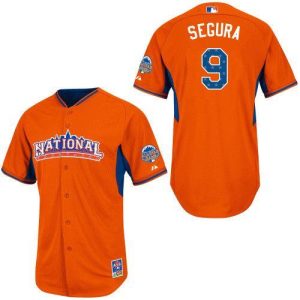 Milwaukee Brewers #9 Jean Segura Orange All-Star 2013 National League Stitched MLB Jersey