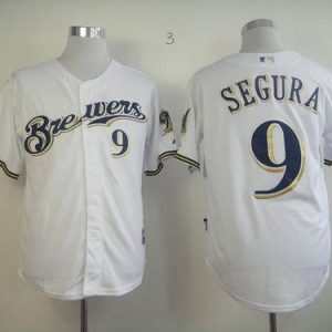 Milwaukee Brewers #9 Jean Segura White Cool Base Stitched MLB Jersey