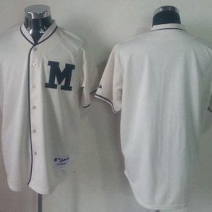 Milwaukee Brewers Blank Cream 1913 Turn Back The Clock Stitched MLB Jersey