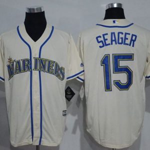 Seattle Mariners #15 Kyle Seager Cream New Cool Base Stitched MLB Jersey