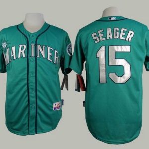 Seattle Mariners #15 Kyle Seager Green Alternate Cool Base Stitched MLB Jersey