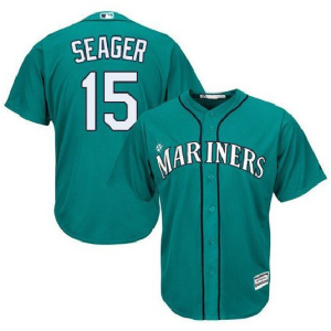 Seattle Mariners #15 Kyle Seager Green New Cool Base Stitched MLB Jersey