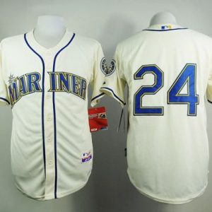 Seattle Mariners #24 Ken Griffey Cream Alternate Cool Base Stitched MLB Jersey