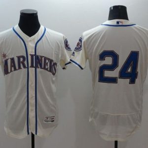 Seattle Mariners #24 Ken Griffey Cream Flexbase Collection Stitched MLB Jersey