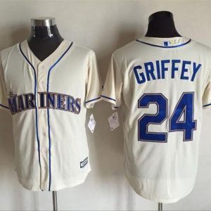 Seattle Mariners #24 Ken Griffey Cream New Cool Base Stitched MLB Jersey