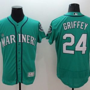 Seattle Mariners #24 Ken Griffey Green Flexbase Collection Stitched MLB Jersey