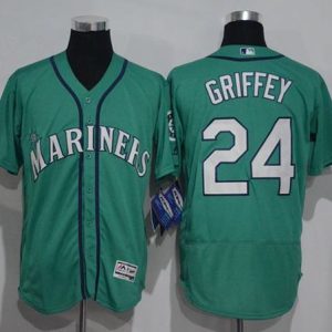 Seattle Mariners #24 Ken Griffey Green Flexbase Collection Stitched MLB Jersey