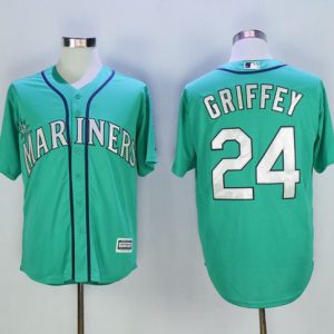 Seattle Mariners #24 Ken Griffey Green New Cool Base 2016 Hall Of Fame Patch Stitched MLB Jersey