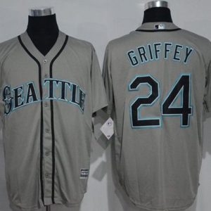 Seattle Mariners #24 Ken Griffey Grey New Cool Base Stitched MLB Jersey