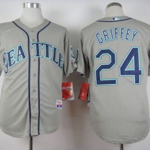 Seattle Mariners #24 Ken Griffey Stitched Grey Cool Base MLB Jersey