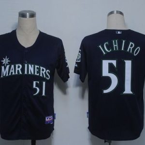 Seattle Mariners #51 Ichiro Suzuki Navy Blue Cool Base Stitched MLB Jersey