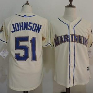 Seattle Mariners #51 Randy Johnson Cream New Cool Base Stitched MLB Jersey