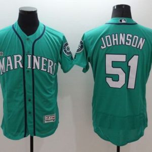 Seattle Mariners #51 Randy Johnson Green Flexbase Collection Stitched MLB Jersey