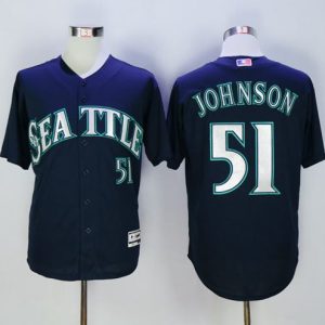 Seattle Mariners #51 Randy Johnson Navy Blue New Cool Base Stitched MLB Jersey