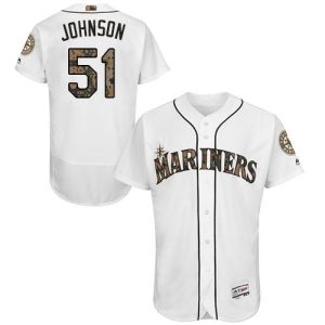 Seattle Mariners #51 Randy Johnson White Flexbase Collection 2016 Memorial Day Stitched MLB Jersey